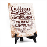 Coffee Lover's Table Sign with Acrylic Stand (6x8“) | Coffee Lovers | Office & Home Table Signs