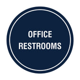Circle Office Restrooms Wall or Door Sign