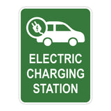 Portrait Round Plus Electric Charging Station Door or Wall Sign | Electric Vehicle Charging Station | Parking