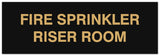 Signs ByLITA Basic Fire Sprinkler Riser Room Sign - Laser-Engraved Lettering | Durable ABS Plastic | Vibrant Colors | Powerful Foam Tape
