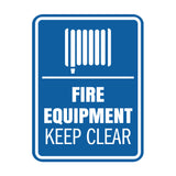 Signs ByLITA Portrait Round Fire Equipment Keep Clear Door or Wall Sign Easy Installation | Health And Safety | Building And Danger Signs