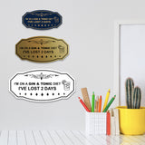 Signs ByLITA Victorian I'm on a Gin & Tonic Diet I've lost 2 days Wall or Door Sign
