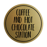 Signs ByLITA Circle Coffee And Hot Chocolate Station Wall or Door Sign