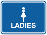 Signs ByLITA Classic Framed Ladies Figurine Restroom Sign - Easy Installation | Durable Material