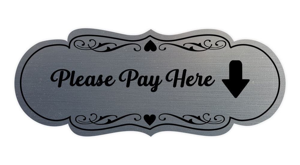 Signs ByLITA Designer Please Pay Here Wall or Door Sign