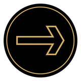 Signs ByLITA Circle Directional Arrow Right Graphic Door or Wall Sign | Easy Installation | Durable Construction | Promote Health And Safety | Caution Warning Sign for Home, Business and Office Spaces