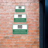 Classic Framed Plus Production Schedule Wall or Door Sign | Bilingual Spanish and English Workplace Safety Signage