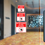 Square Plus No Deliveries To This Entrance Wall or Door Sign | Health & Safety Warehouse Business Signage