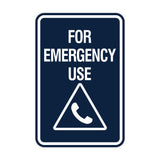 Signs ByLITA Portrait Round For Emergency Use Wall or Door Sign
