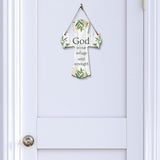 God is our refuge and strength Cross Hanging Sign | Rustic Twine | Inspiring Religious Bible Decor