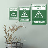 Portrait Round Plus Construction Site Entrance Wall or Door Sign | Health And Safety Signage