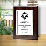 Performance and Recognition Customizable Award Plaque | Achievement and Service Personalizable Prize Plaques