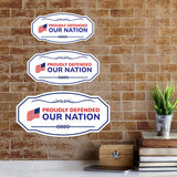 Victorian Plus Proudly Defended Our Nation Wall or Door Sign | Easy Installation | Disclaimer Waiver Notice