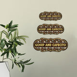 Designer Plus Gossip and Cafecito Door or Wall Sign | Funny Spanish Signs For Stores & Businesses