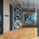 Signs ByLITA Circle No Food Allowed Graphic Door or Wall Sign | Easy Installation | Durable Construction | Promote Health And Safety | Caution Warning Sign for Home, Business and Office Spaces
