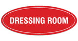 Signs ByLITA Oval DRESSING ROOM Sign - Laser-Engraved Lettering | Durable ABS Plastic | Vibrant Colors | Powerful Foam Tape