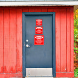 Square Plus Notice Please Shut Off Engines While Making Delivery Wall or Door Sign | Health & Safety Warehouse Business Signage