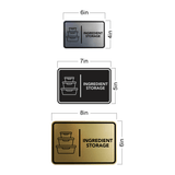 Signs ByLITA Classic Framed Ingredient Storage Door or Wall Sign Easy Installation | Health And Safety | Building And Hospitality Signs