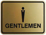 Signs ByLITA Classic Framed Gentlemen Figurine Restroom Sign - Easy Installation | Durable Material