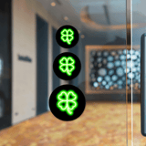 Circle Plus Clover Neon Graphic Style Wall or Door Sign | Live Streamer Gaming Themed Decoration