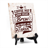 Coffee Lover's Table Sign with Acrylic Stand (6x8“) | Coffee Lovers | Office & Home Table Signs