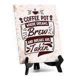 Coffee Lover's Table Sign with Acrylic Stand (6x8“) | Coffee Lovers | Office & Home Table Signs