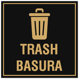 Signs ByLITA Square Trash Basura Sign - Easy Installation | Durable Material