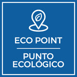 Signs ByLITA Square Eco Point Wall or Door Sign | Spanish Bilingual Business And Office Signs