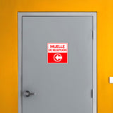 Square Plus Muelle De Recepción Left Arrow Wall or Door Sign | Spanish | Health & Safety Warehouse Business Signage