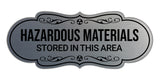 Signs ByLITA Designer Hazardous Materials Stored in this Area Wall or Door Sign