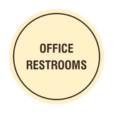 Circle Office Restrooms Wall or Door Sign