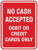 Signs ByLITA Portrait Round No cash accepted debit or credit cards only Sign - Laser-Engraved Lettering | Durable ABS Plastic | Vibrant Colors | Powerful Foam Tape