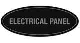 Signs ByLITA Oval Electrical Panel Sign - Laser-Engraved Lettering | Durable ABS Plastic | Vibrant Colors | Powerful Foam Tape