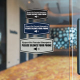 Signs ByLITA Fancy Respect Our Peaceful Atmosphere: Please Silence Your Phone Easy Installation | Durable Construction | Barbers | Grooming and Styling | Hair Wall or Door Sign