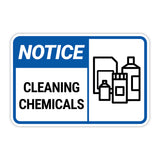 Classic Framed Plus Notice Cleaning Chemicals Door or Wall Sign | Health & Office Signage