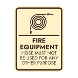 Signs ByLITA Portrait Round Fire Equipment: Hose Must Not Be Used For Any Other Purpose Door or Wall Sign Easy Installation | Health And Safety | Building And Danger Signs