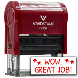 All Quality Wow, Great Job! Self-Inking Rubber Stamp Motivational Teacher Stamps | Homework And Grading | Classroom Supplies