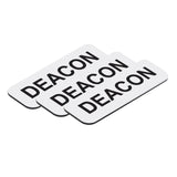 Deacon 1 x 3" Name Tag, (3 Pack)