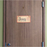 Jesus Is Lord 5x10 Hanging Plus Wall or Door Sign | Religious Home Decor