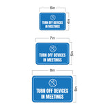 Classic Framed Plus Turn Off Devices in Meetings Wall or Door Sign | Business and Office