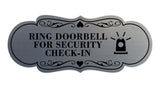 Signs ByLITA Designer Ring Doorbell for Security Check-In Wall or Door Sign