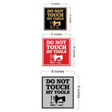 Signs ByLITA Square Beware Do Not Touch My Tool Wall or Door Sign
