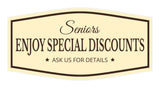 Signs ByLITA Fancy Seniors Enjoy Special Discounts. Ask Us for Details Easy Installation | Durable Construction | Barbers | Grooming and Styling | Hair Wall or Door Sign