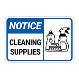 Classic Framed Plus Notice Cleaning Supplies Door or Wall Sign | Health & Office Signage