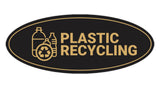 Signs ByLITA Oval Plastic recycling Sign - Laser-Engraved Lettering | Durable ABS Plastic | Vibrant Colors | Powerful Foam Tape