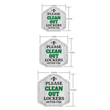 Heritage Plus Please Clean Out Lockers After Use Wall or Door Sign | Public Spaces Signage