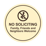 Circle No Soliciting Family, Friends and Neighbors Welcome Wall or Door Sign