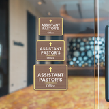 Classic Framed Plus Assistant Pastor’s Office Door or Wall Sign | Church and Place of Worship Signs