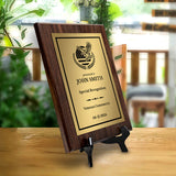 Thank You For Your Service Military and First Responders Customizable Award Plaque | Patriotic Recognition of Achievement and Service Personalizable Plaques
