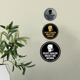 Circle Dust Mask Must Be Worn Wall or Door Sign